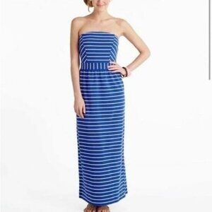 Vineyard Vines Reef Stripe Strapless Maxi Dress